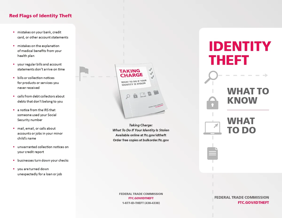 USB Red Flags Identity Theft Brochure