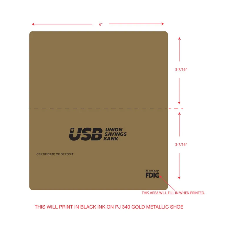 USB Gold CD Account Passbook