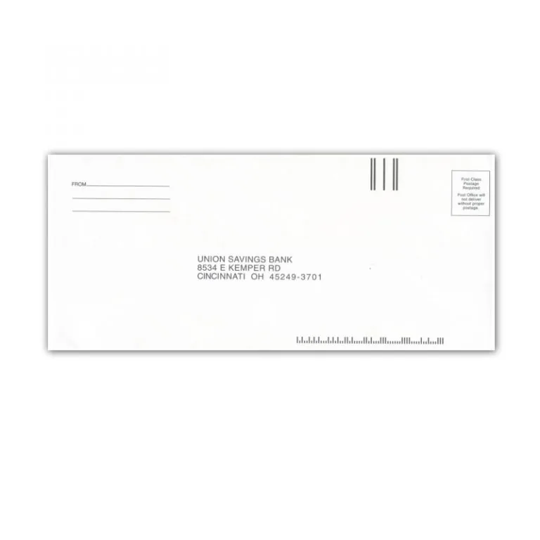 USB #9 Return Envelope