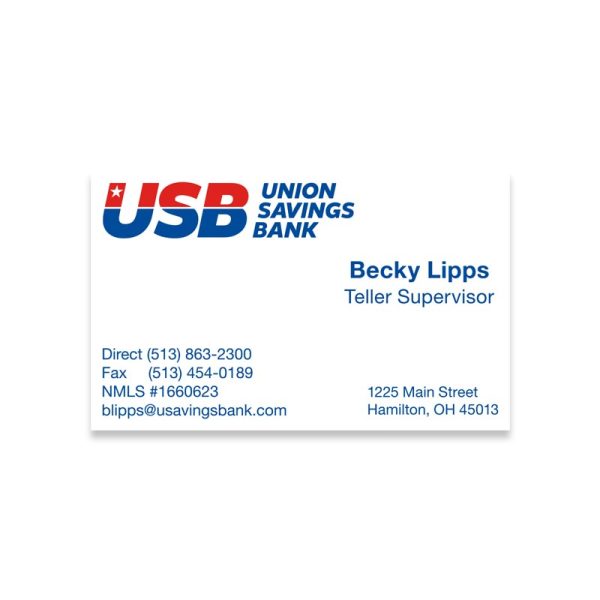 Union Savings Bank - Business Card