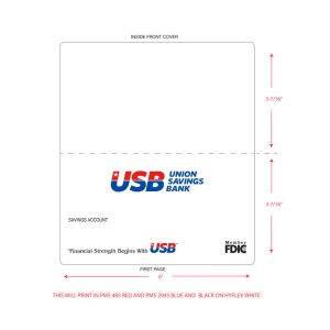 Union Savings Bank - White Savings Account Passbook